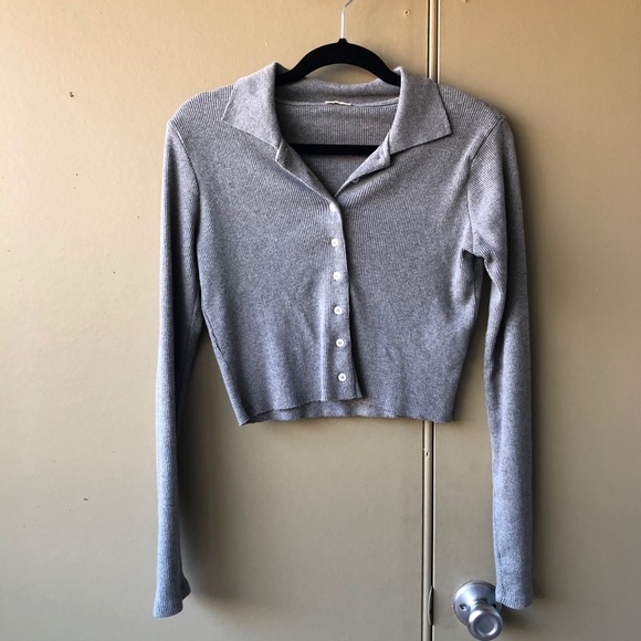 Brandy Melville Tops - John Galt Cropped Ribbed Long Sleeve